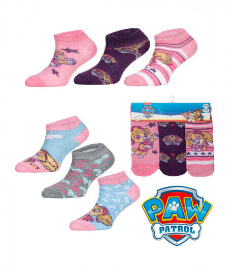 Paw Patrol Girls Trainer Socks- Ten Tiny Toes Socks